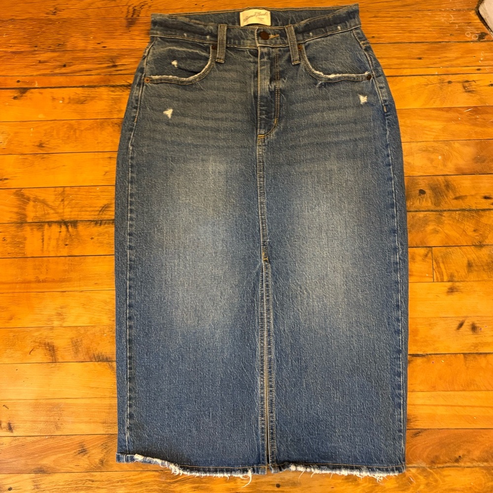Universal Thread Blue Denim Midi Skirt